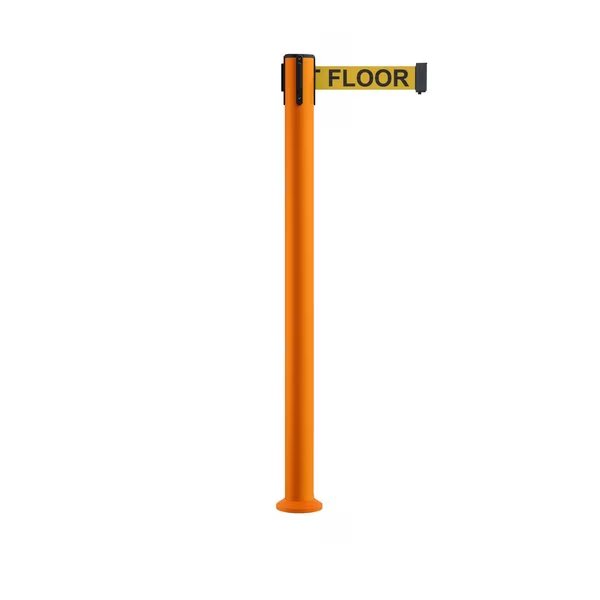 Stanchion Belt Barrier Fixed Base Orange Post 7.5ftYel. Wet.. Belt, Montour Line, Mfr#: MSX630F-OR-CAWETYB-75